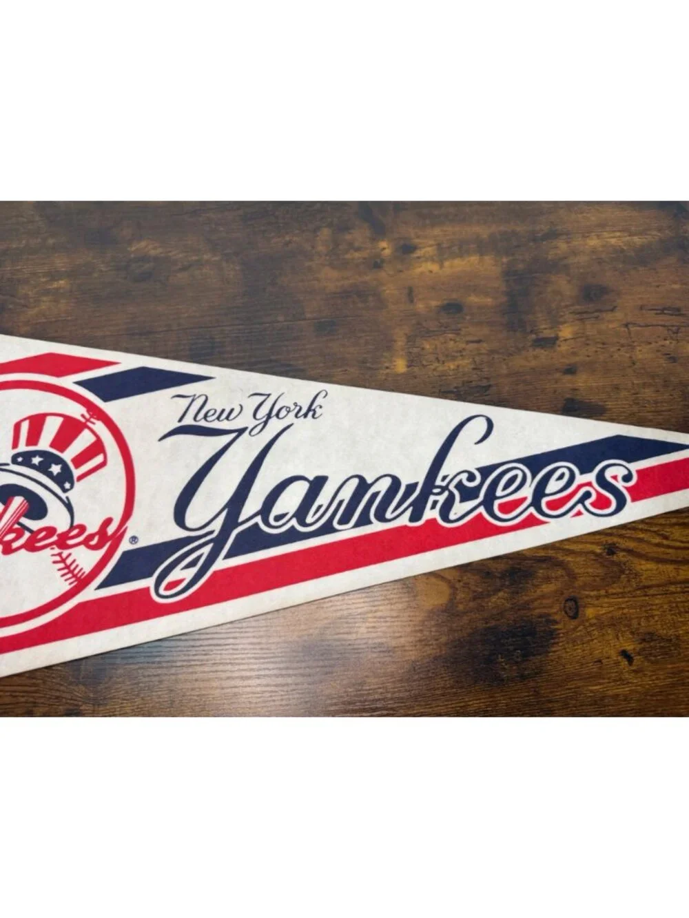 New York Yankees MLB Vintage Felt Pennant Flag With Classic Logo 30 inches